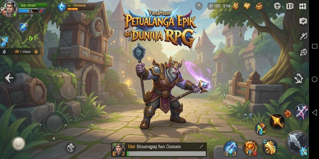Tampilan menangkap aksi pertempuran seru di game RPG 8180.