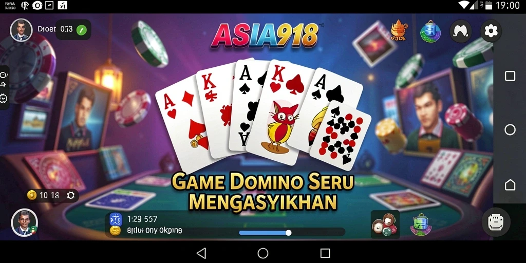 Tampilan gameplay ASIA918 saat bermain domino secara online.