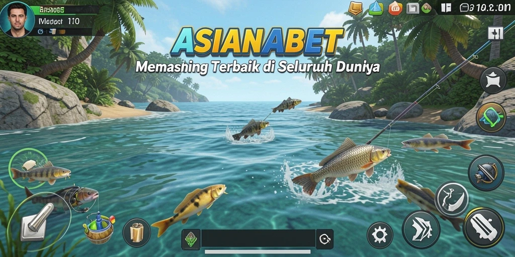Gameplay seru dalam ASIANABET, menangkap ikan di lokasi indah.