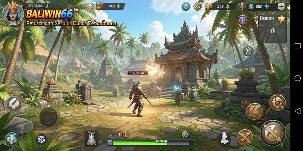Screenshot menampilkan aksi petualangan di dunia terbuka BALIWIN66.