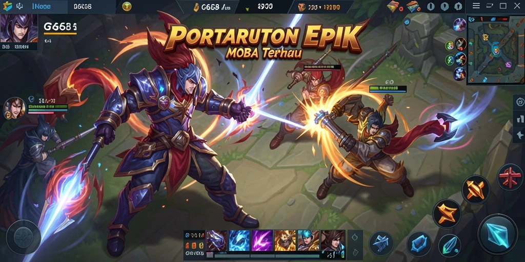 Tampilan gameplay G668 dengan pertarungan yang intens.