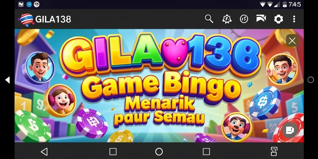 Tampilan menakjubkan dari gameplay Bingo GILA138 yang seru.