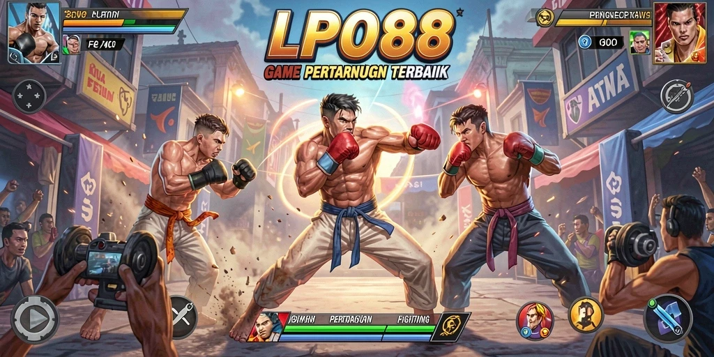 Screenshot utama LPO88 menampilkan aksi pertarungan yang mendebarkan.