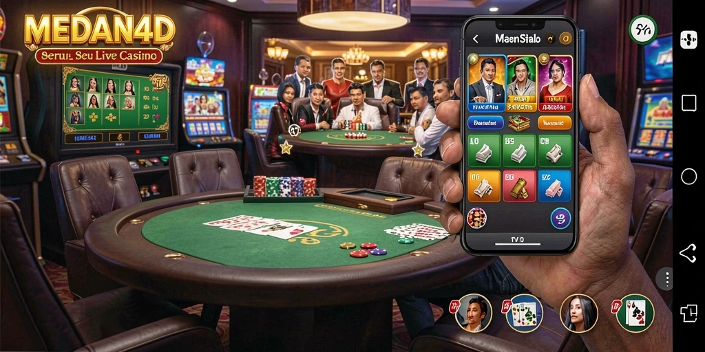 Tampilan gameplay Live Casino yang menegangkan dan interaktif.