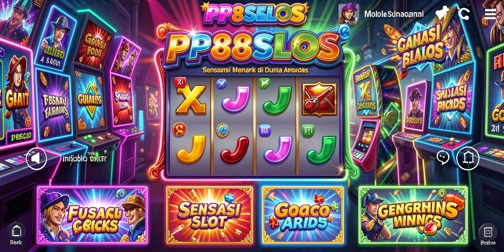 Screenshot PP88SLOTS menunjukkan gameplay yang seru dan menghibur dengan mesin slot yang berwarna-warni.