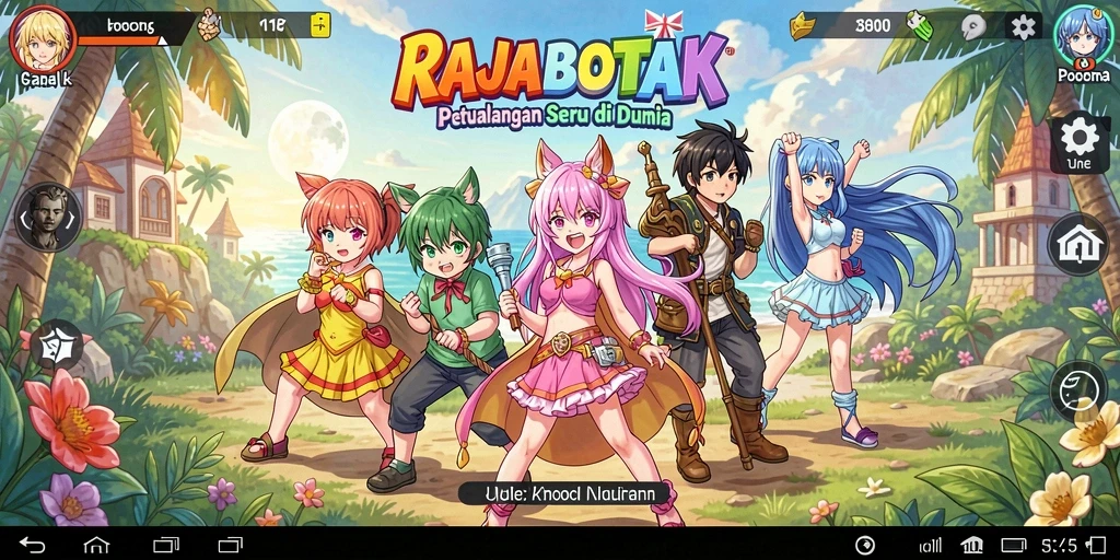 Screenshot RAJABOTAK menampilkan aksi seru dalam dunia Anime.