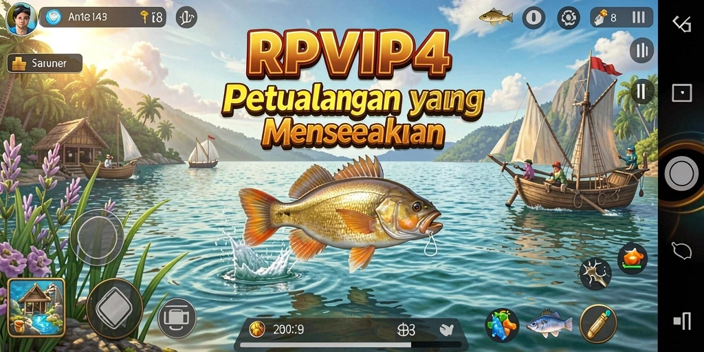 Gameplay seru RPVIP4 dengan suasana memancing yang menarik.