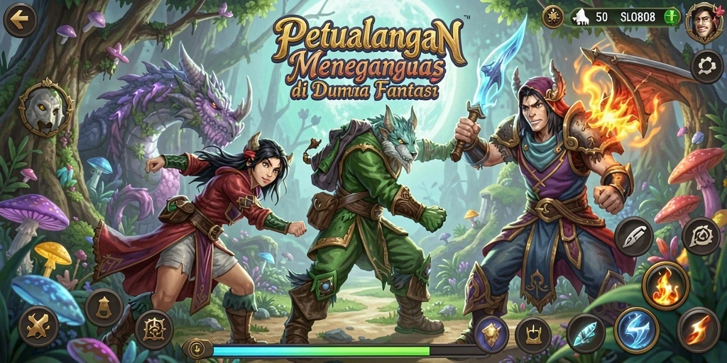 Tampilan gameplay SLOST8808 yang menarik dan penuh aksi petualangan.
