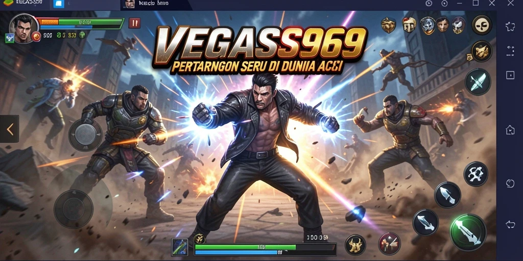 Tampilan gameplay seru VEGAS969 dengan karakter yang beraksi.