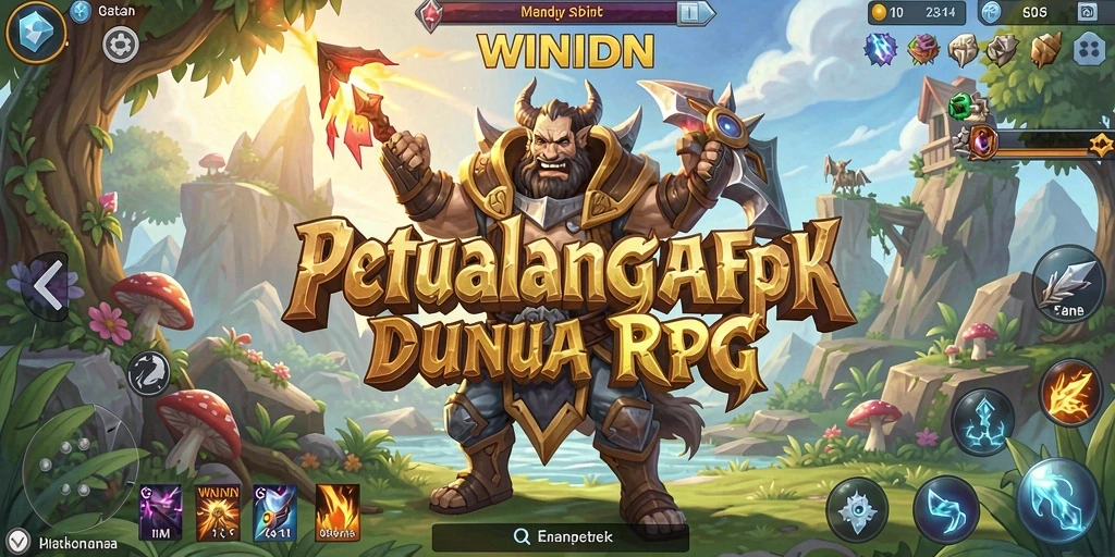Gameplay <strong>WINIDN</strong> menampilkan petualangan seru di dunia RPG.